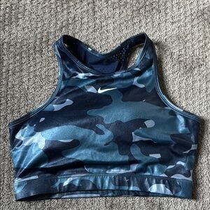 Nike Camo Sports Bra - Blue and Black